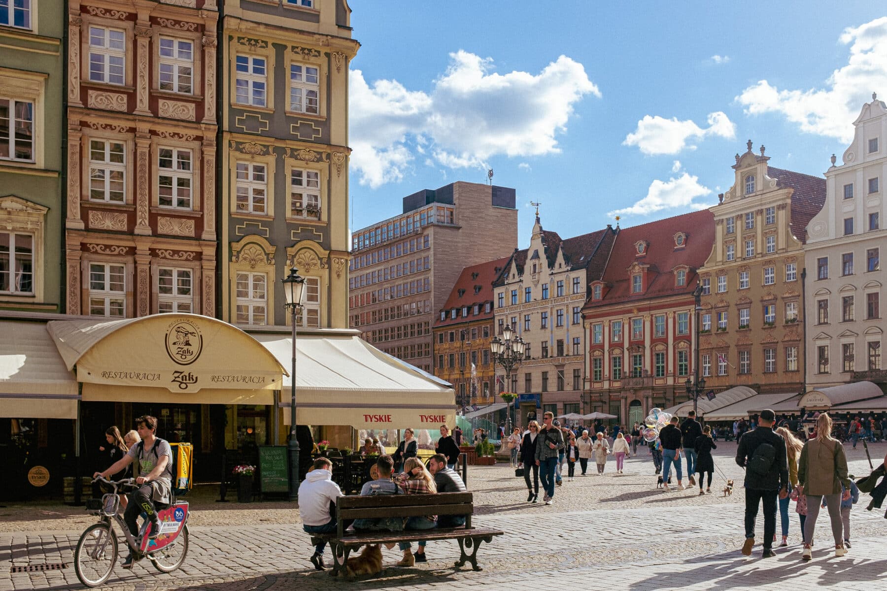 Northwest corner of Wrocław’s Market Square, facing Plac Solny. Photo by Frankee Lyons.