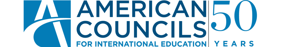 American Council for International Education 50 years logo